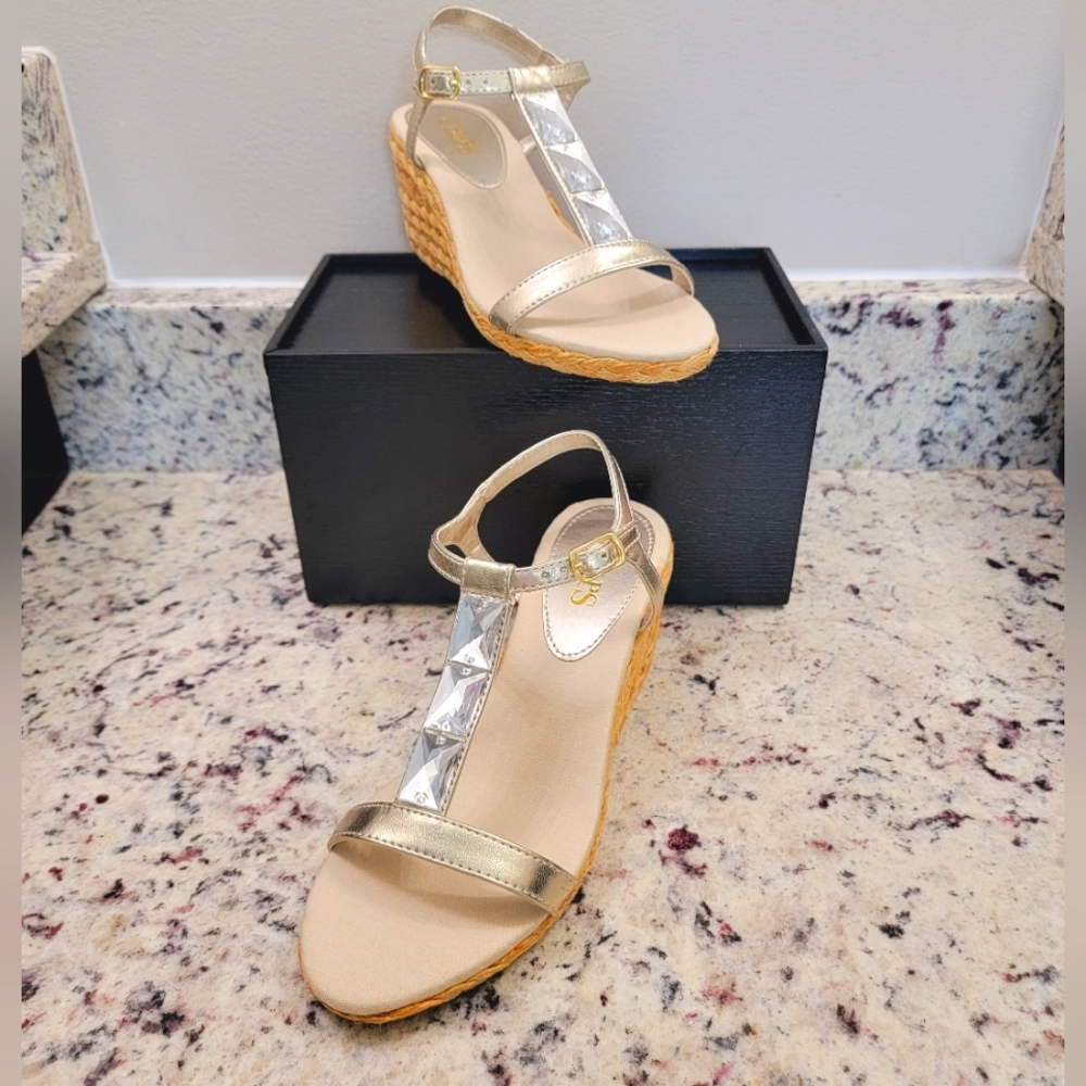 Chaps Espadrille Dela Wedge Sandals